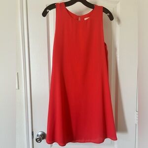 Elegant Sans Souci Dress Bright Red Sleeveless ALine Chiffon Flowy SZ M …